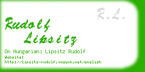 rudolf lipsitz business card